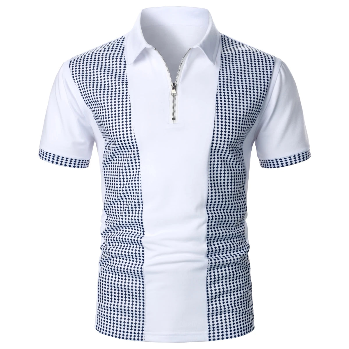 Men T-Shirt Men Short Sleeve T-Shirt Plaid Matching T-Shirt New Business Wear Clothing Casual Fashion Men Tops