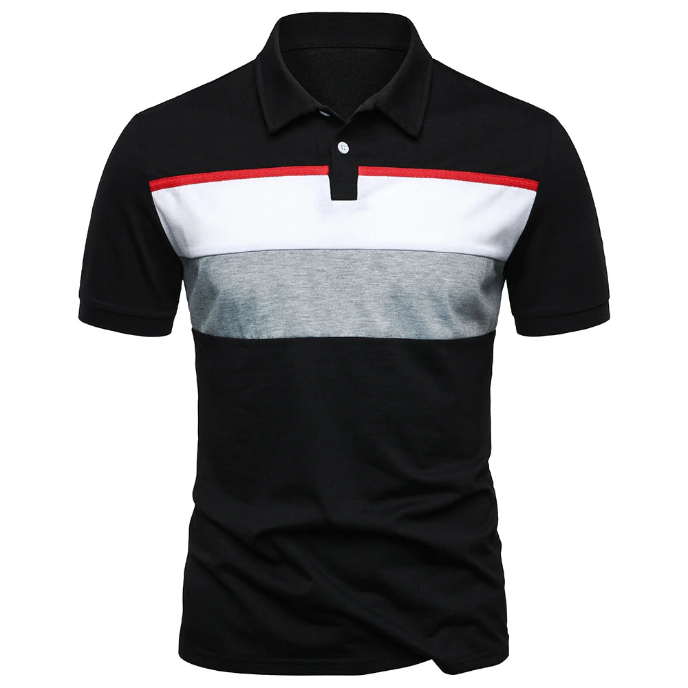 Men T-Shirt Men Short Sleeve T-Shirt Plaid Matching T-Shirt New Business Wear Clothing Casual Fashion Men Tops