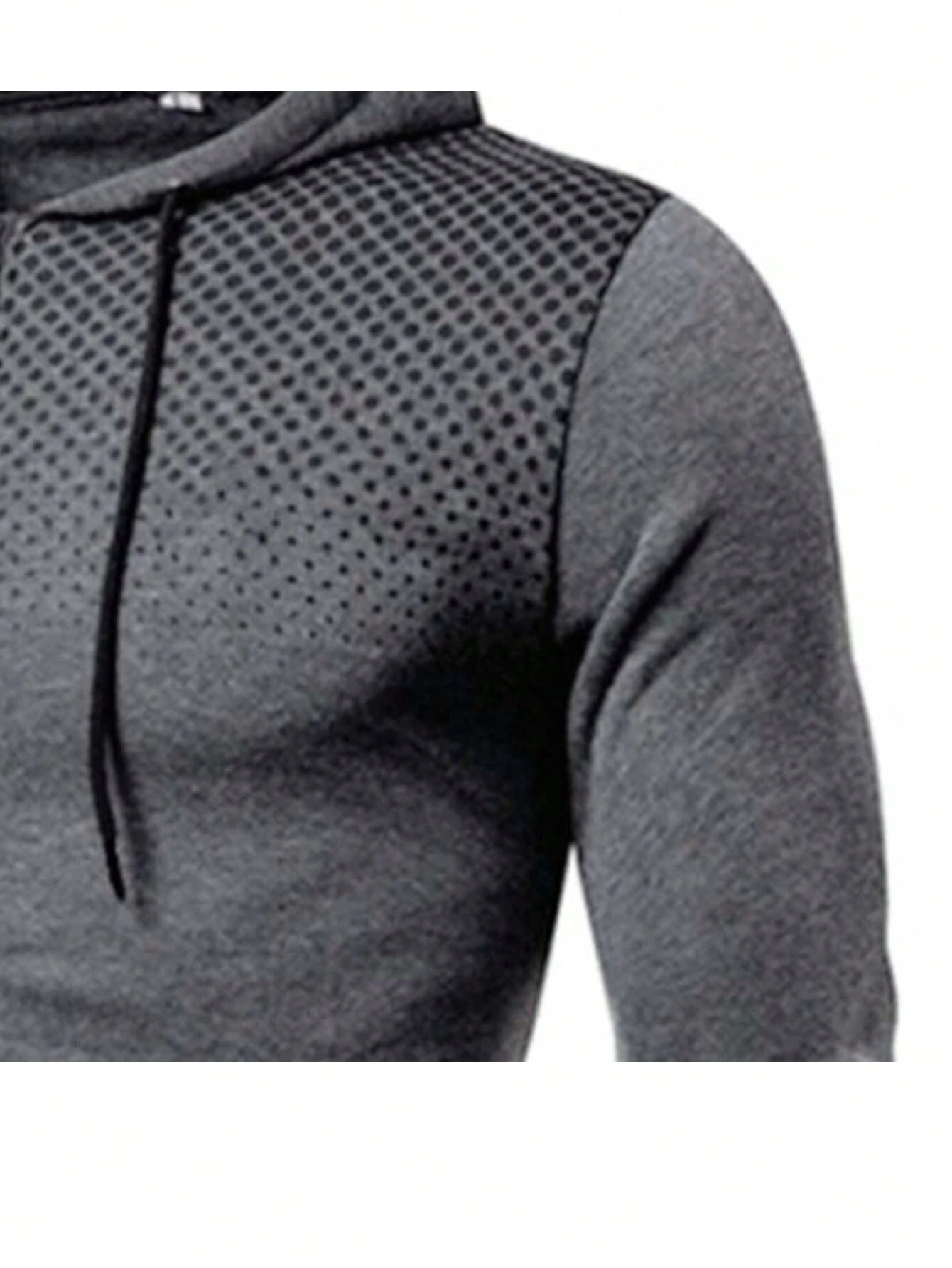 Men'S Hooded Sweatshirt with Dots and Zipper