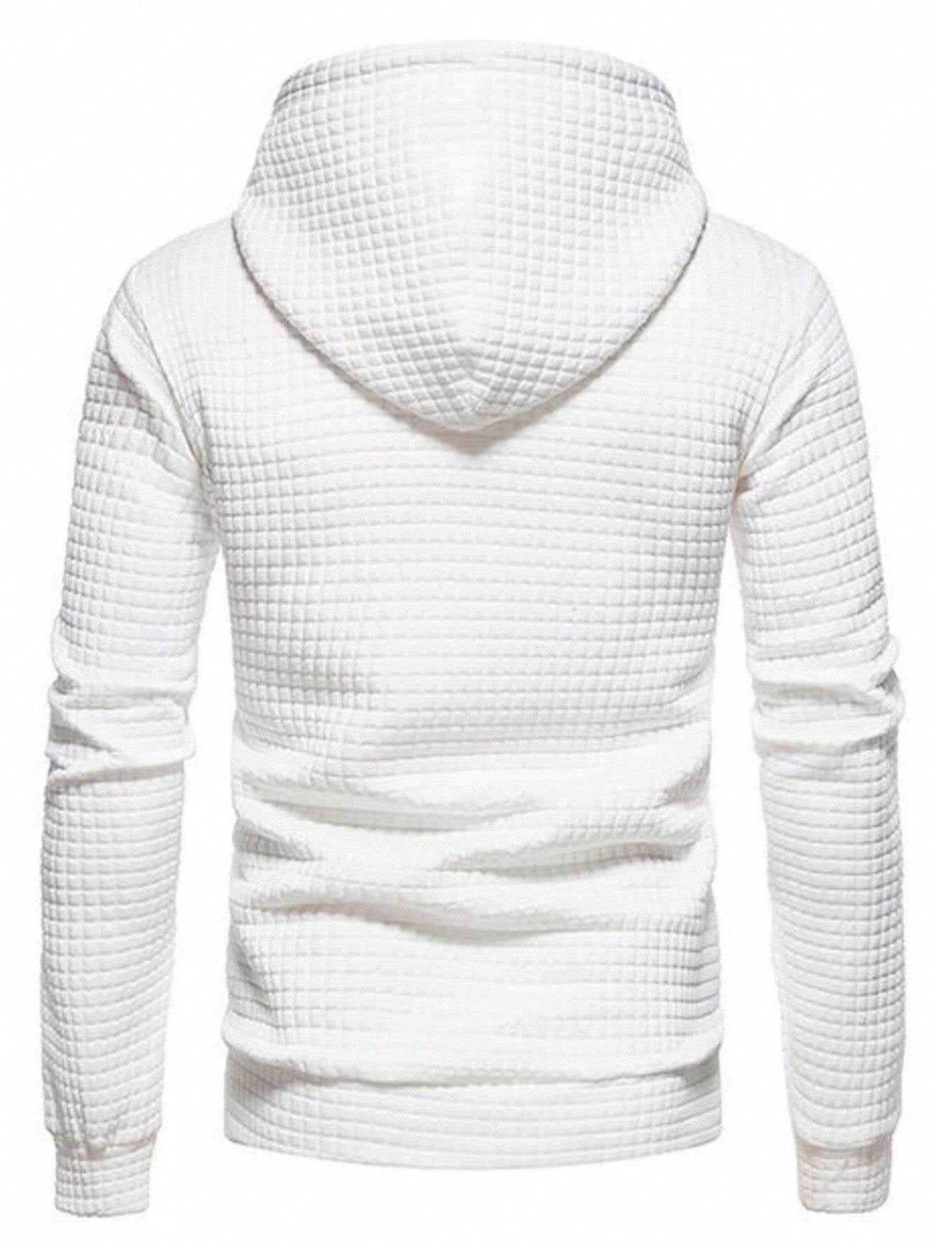 Manfinity Homme Men Letter Patched Kangaroo Pocket Long Sleeve Going Out Casual Drawstring Hoodie