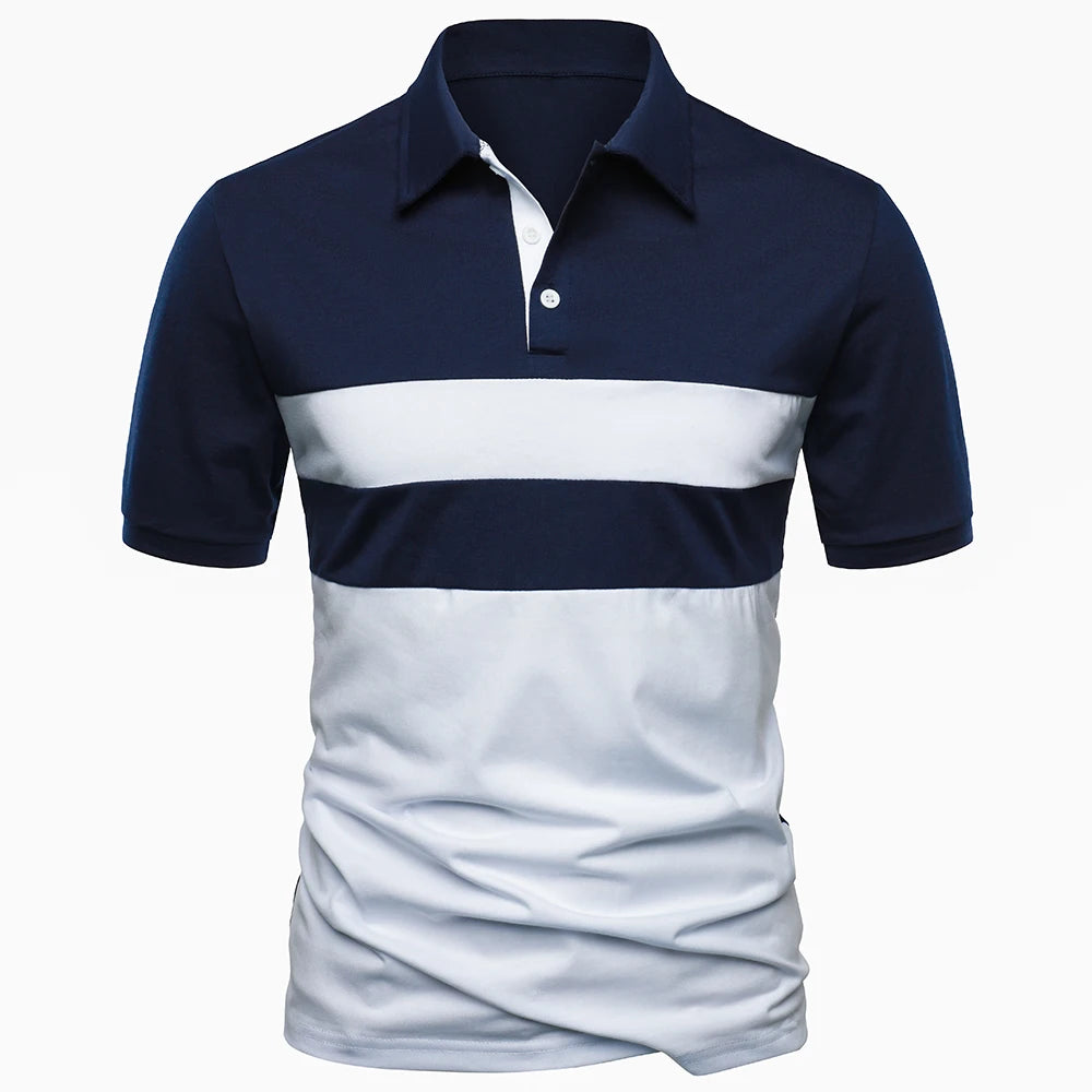 Men T-Shirt Men Short Sleeve T-Shirt Plaid Matching T-Shirt New Business Wear Clothing Casual Fashion Men Tops